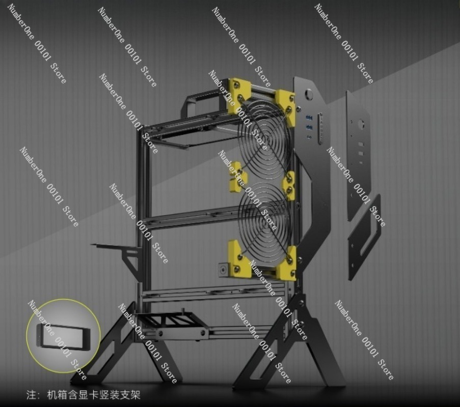 DIY Open Frame Aluminum PC Cas - огляд і ціна Aluminum Open Frame Test Bench Water Cooling